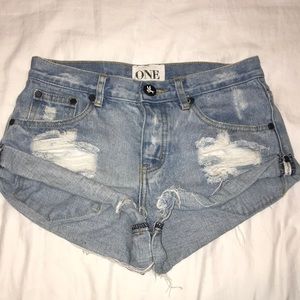 ONE teaspoon denim cutoff shorts